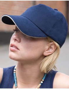 R-RC050X-Brushed Cotton Decorators Cap With Sandwich Peak 2